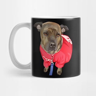 dog in pink-vector art Mug